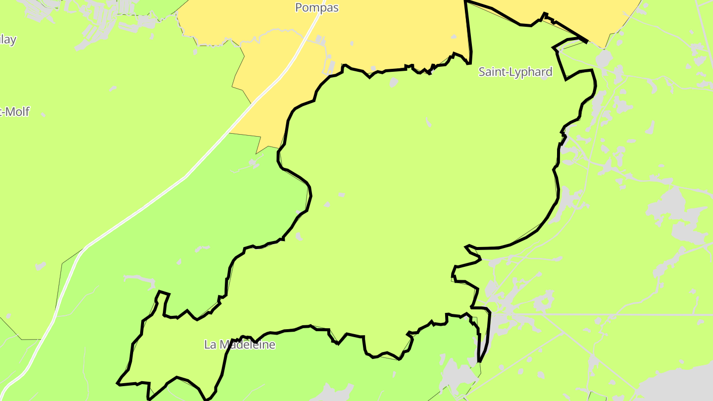Carte des prix de l'immobilier Saint-Lyphard