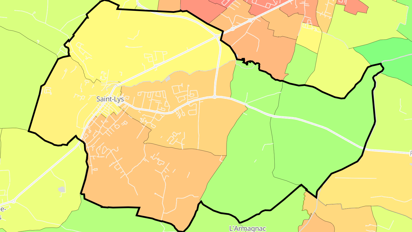 Carte des prix de l'immobilier Saint-Lys