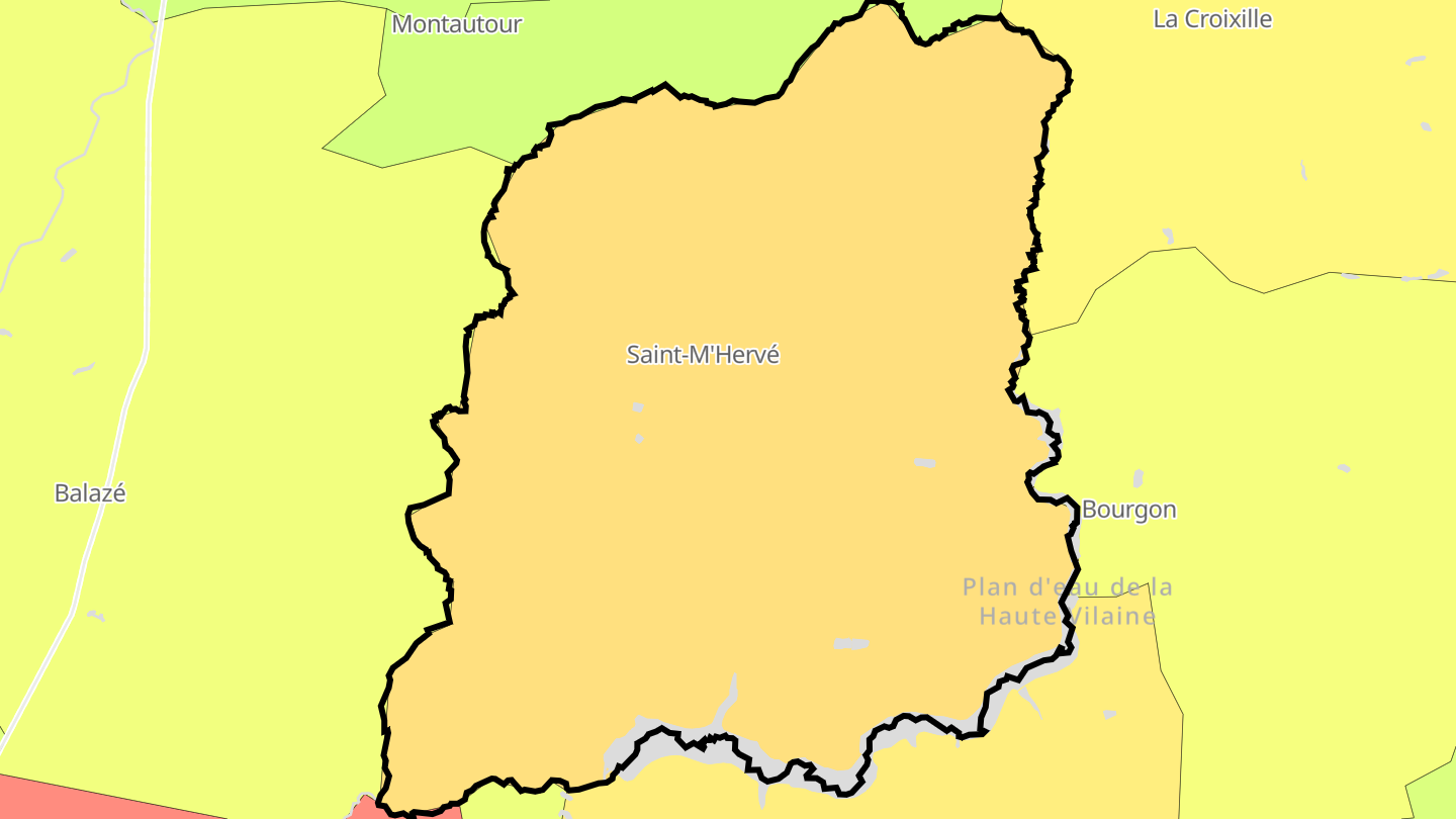 Carte des prix de l'immobilier Saint-M'Hervé