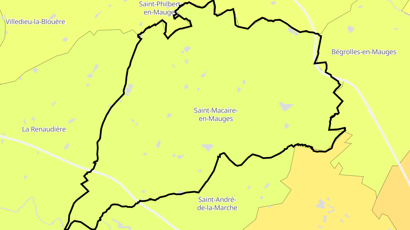 Carte des prix de l'immobilier Saint-Macaire-en-Mauges