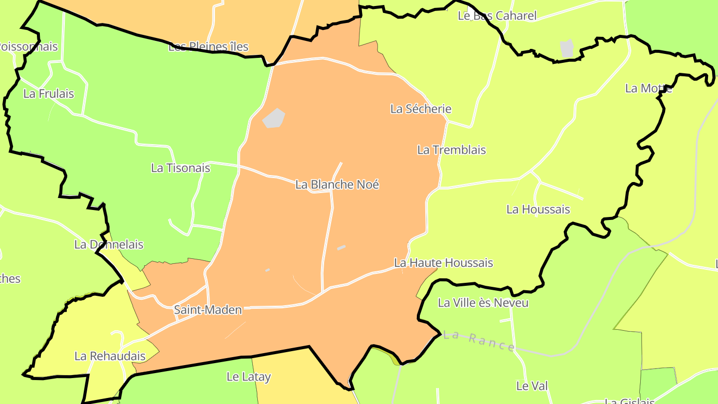 Carte des prix de l'immobilier Saint-Maden