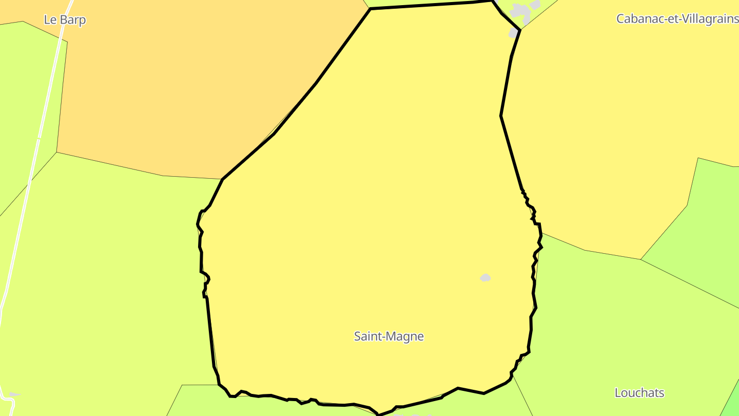 Carte des prix de l'immobilier Saint-Magne
