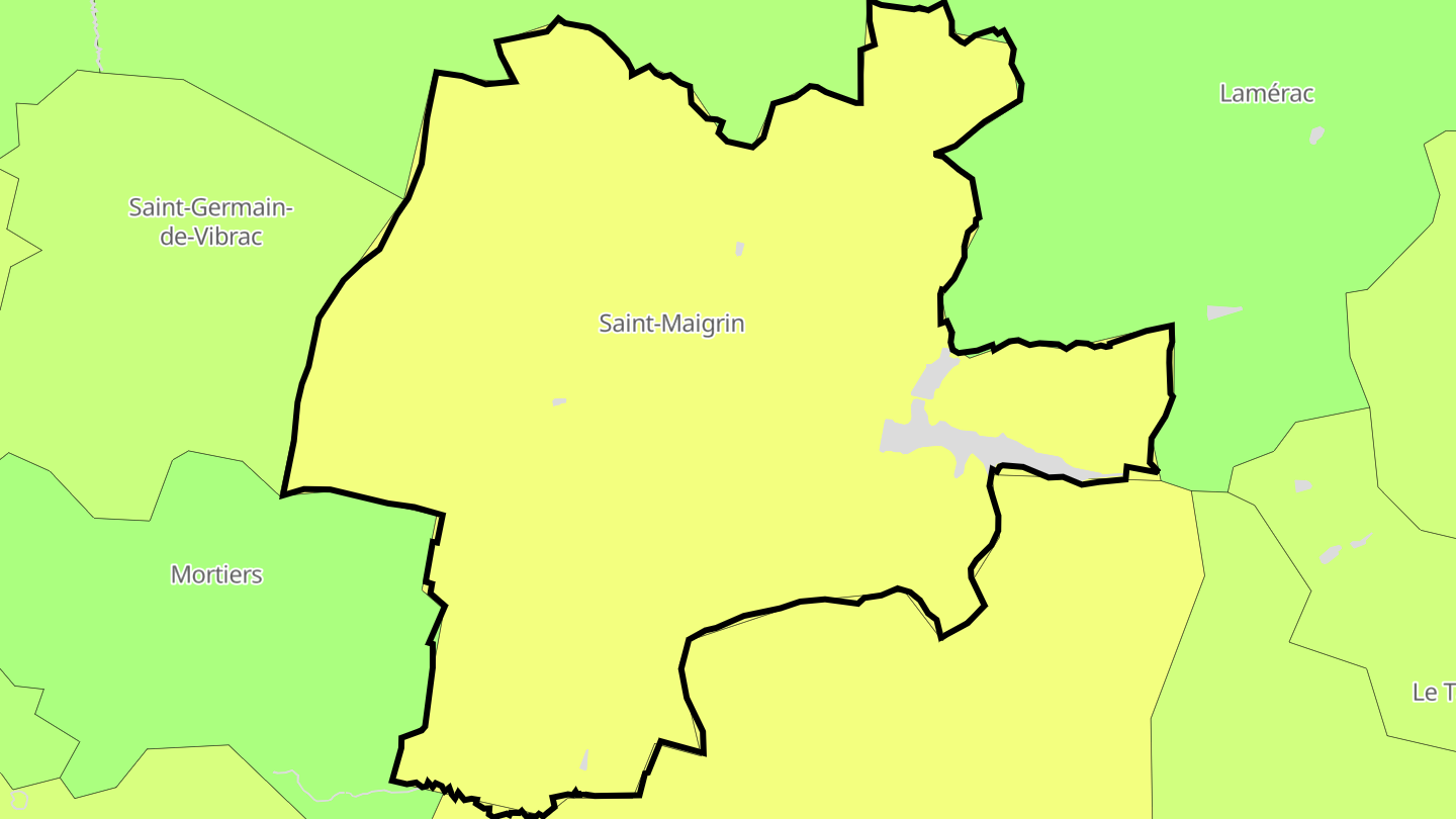 Carte des prix de l'immobilier Saint-Maigrin