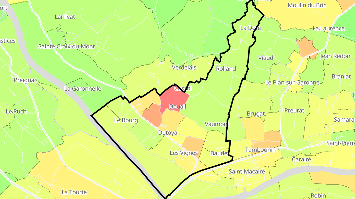 Carte des prix de l'immobilier Saint-Maixant
