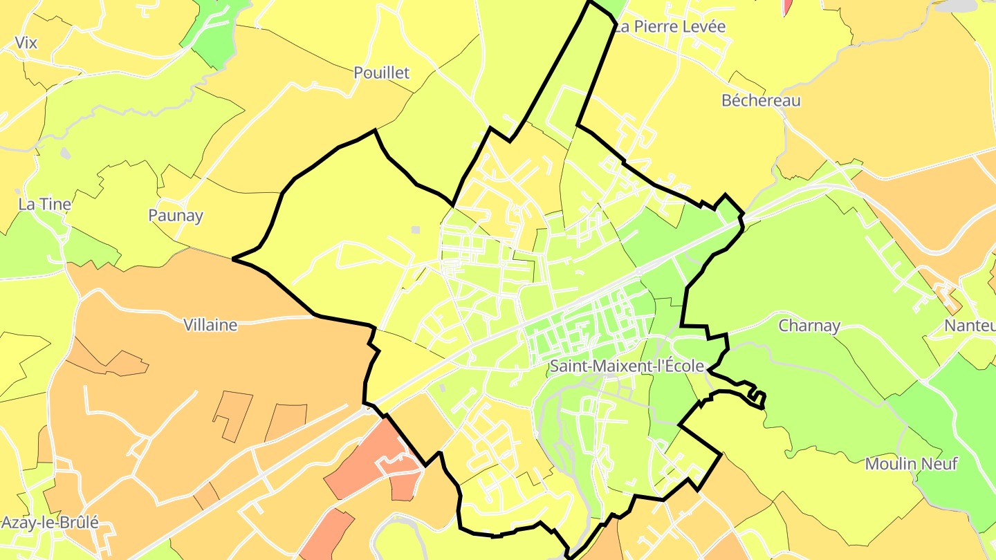 Carte des prix de l'immobilier Saint-Maixent-l'École