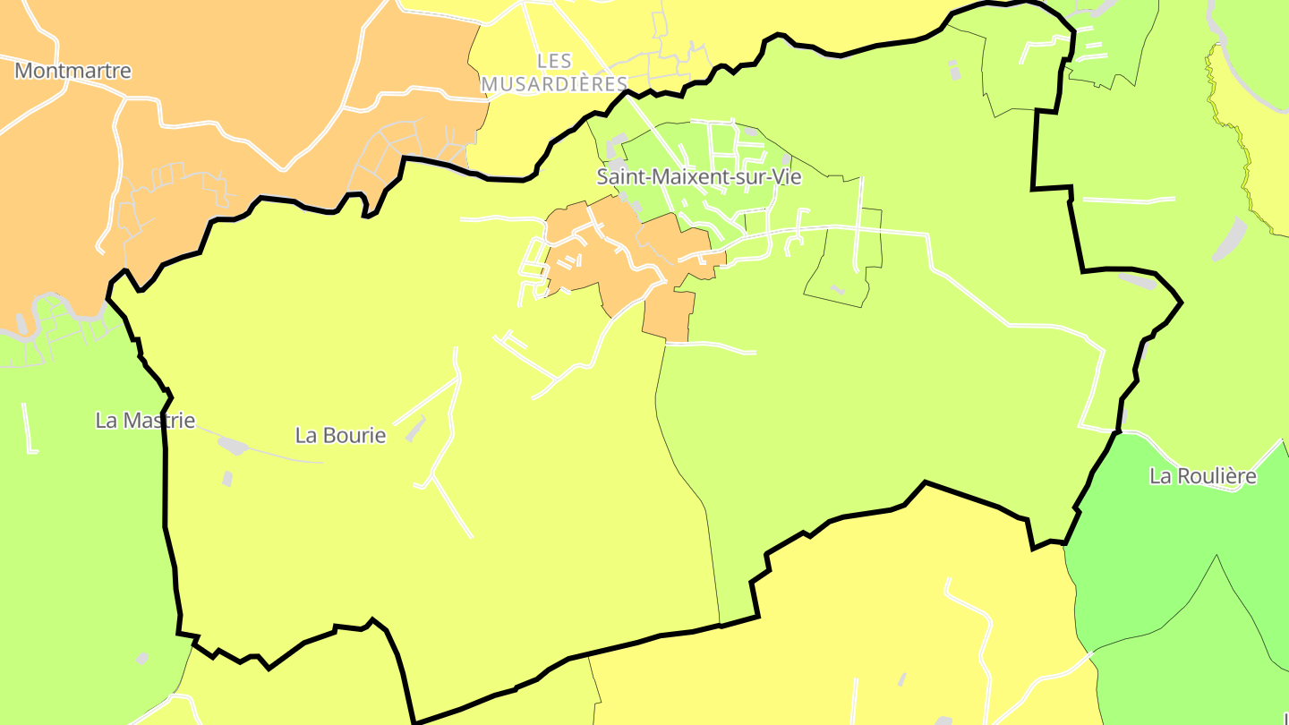 Carte des prix de l'immobilier Saint-Maixent-sur-Vie
