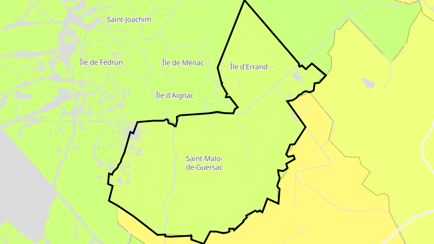 Carte des prix de l'immobilier Saint-Malo-de-Guersac