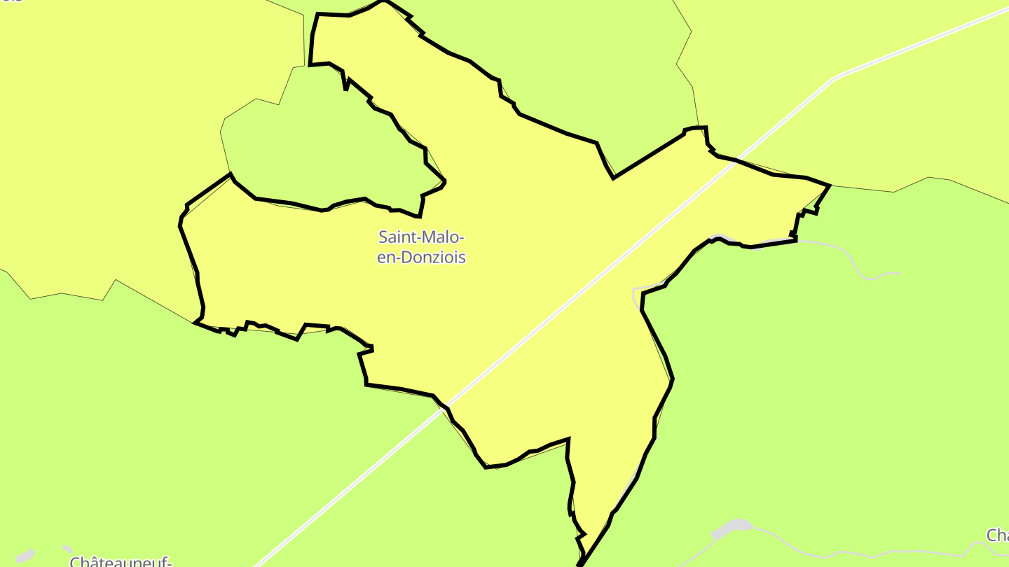 Carte des prix de l'immobilier Saint-Malo-en-Donziois