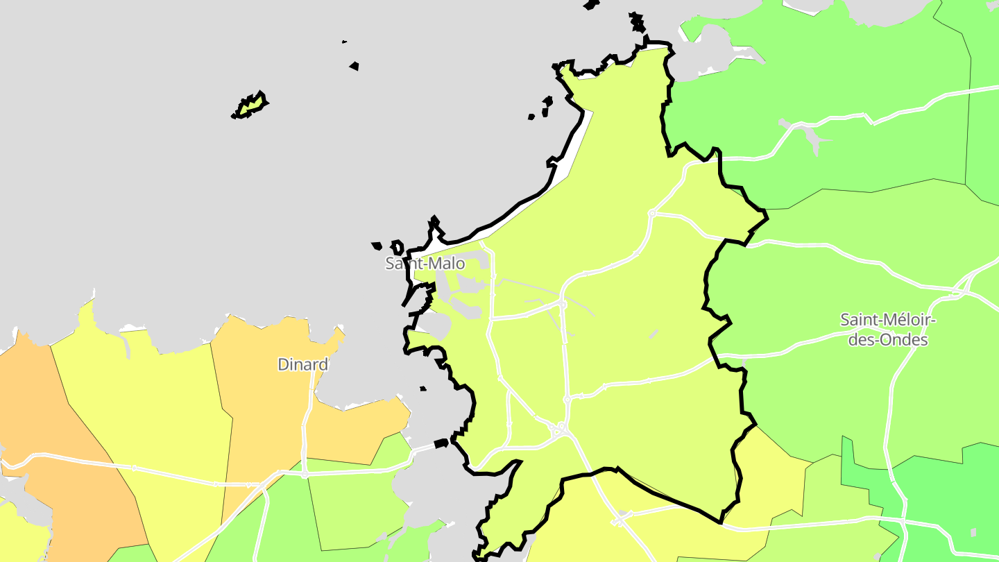 Carte des prix de l'immobilier Saint-Malo