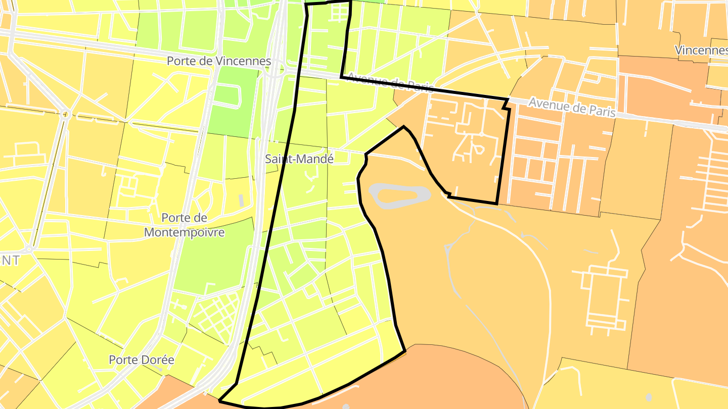 Carte des prix de l'immobilier Saint-Mandé