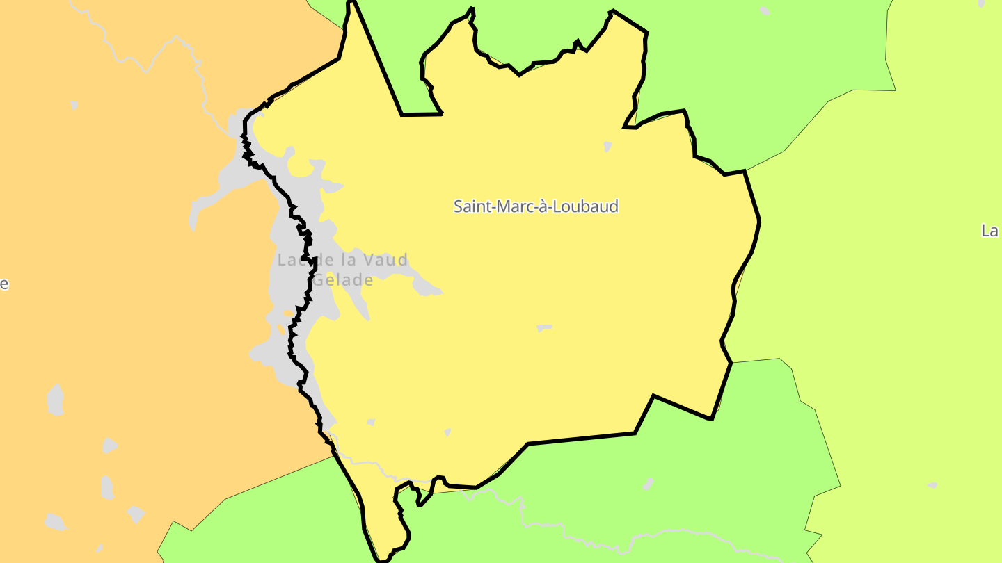 Carte des prix de l'immobilier Saint-Marc-à-Loubaud