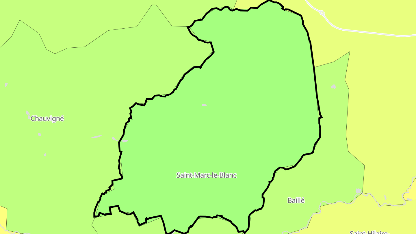 Carte des prix de l'immobilier Saint-Marc-le-Blanc