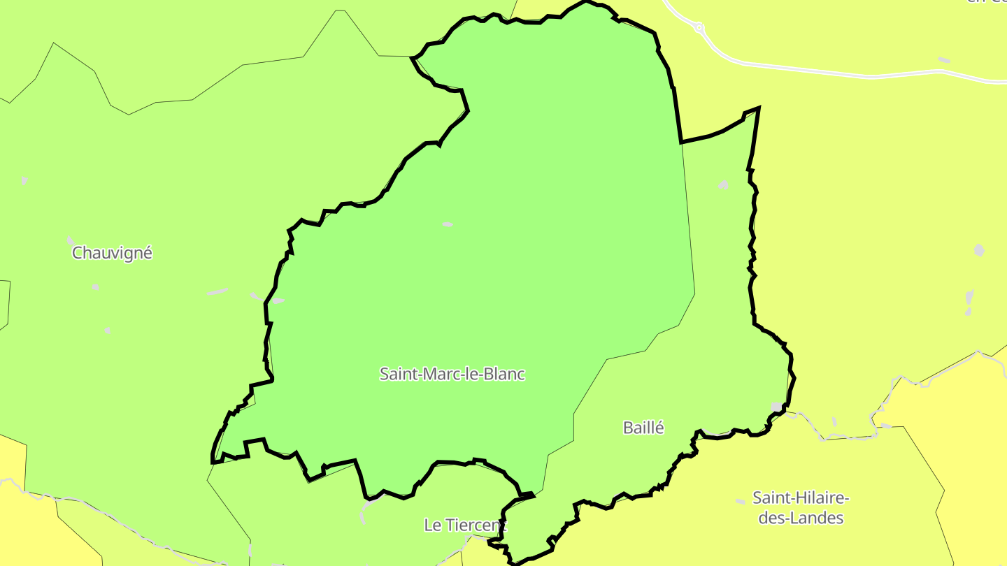 Carte des prix de l'immobilier Saint-Marc-le-Blanc