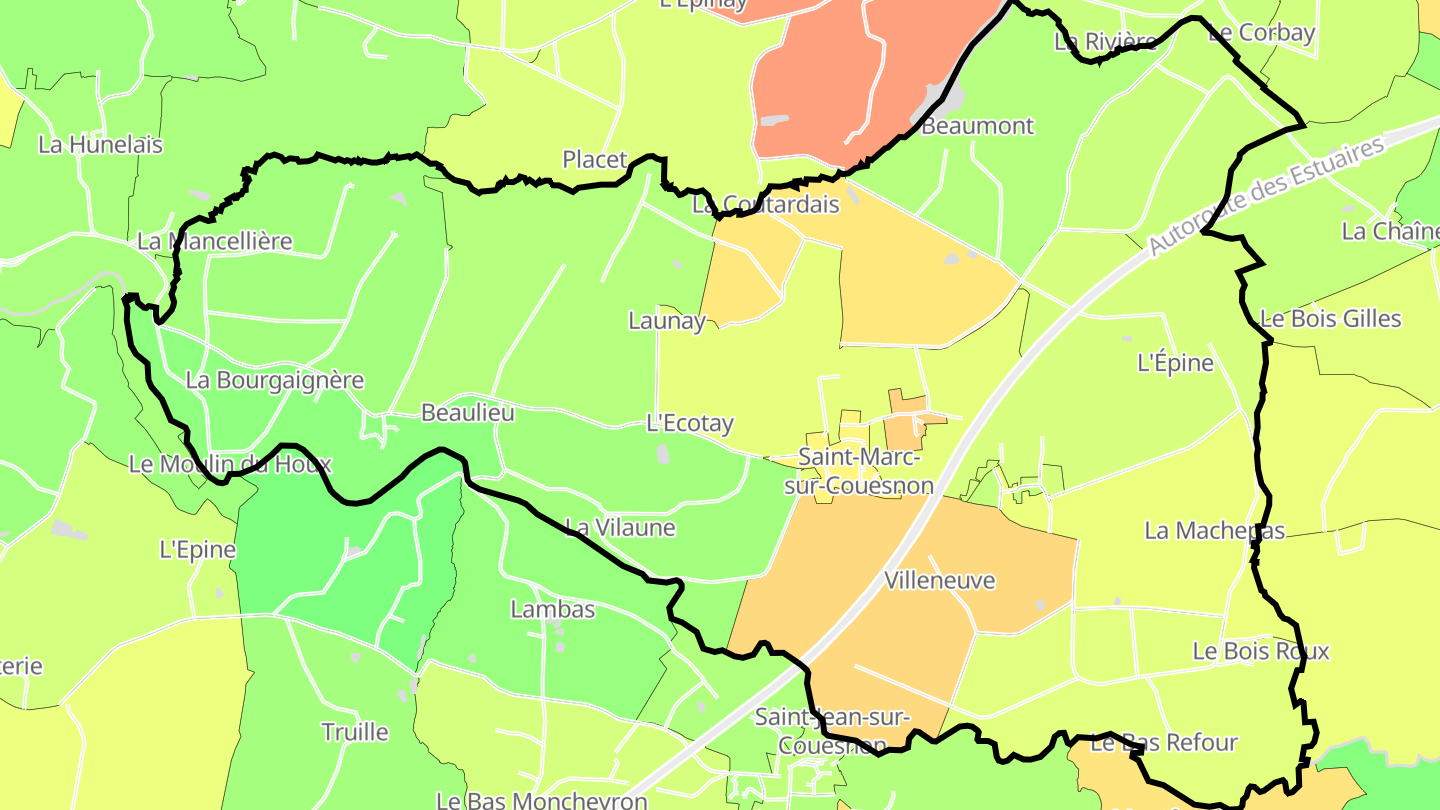 Carte des prix de l'immobilier Saint-Marc-sur-Couesnon