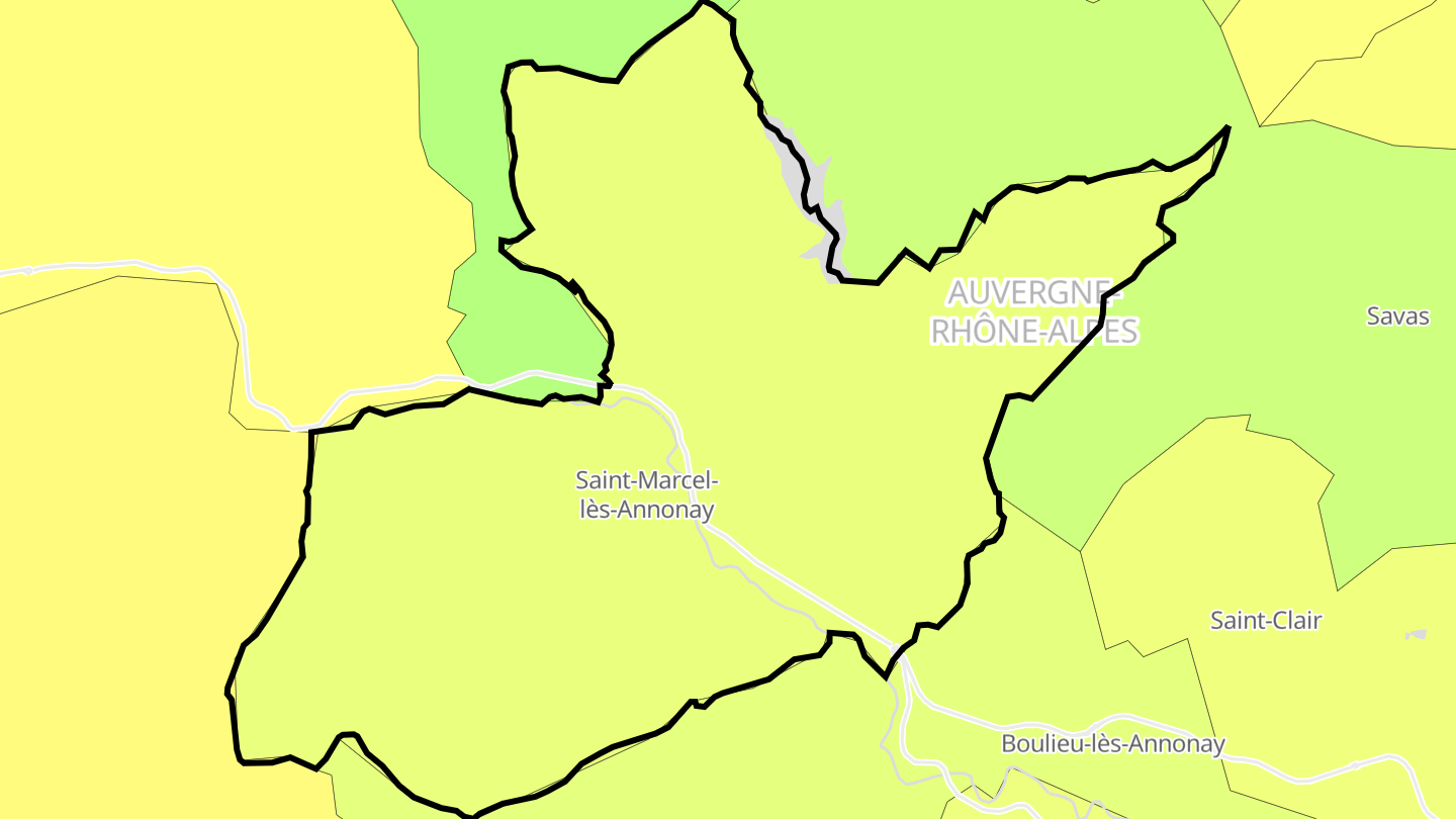 Carte des prix de l'immobilier Saint-Marcel-lès-Annonay