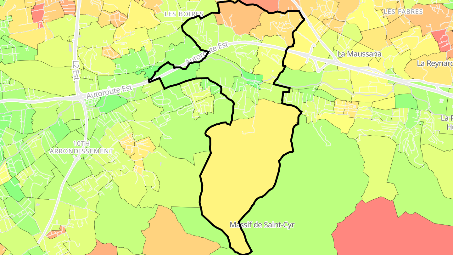Carte des prix de l'immobilier Saint-Marcel
