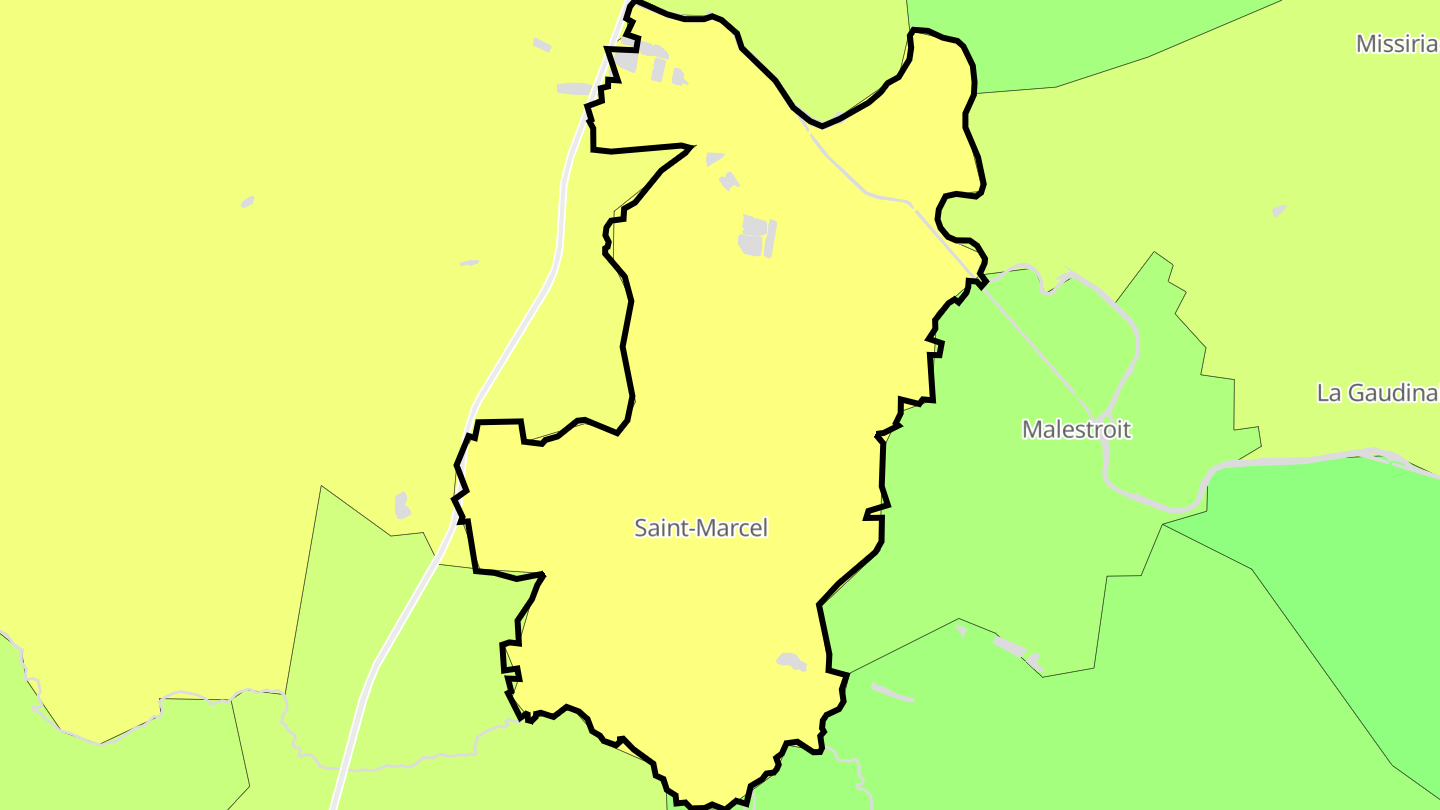 Carte des prix de l'immobilier Saint-Marcel