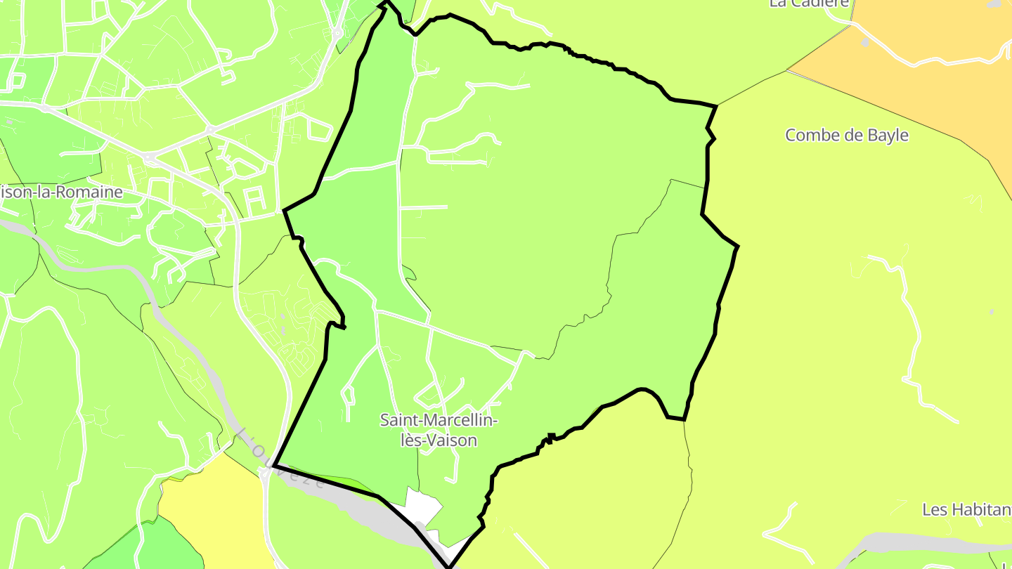 Carte des prix de l'immobilier Saint-Marcellin-lès-Vaison