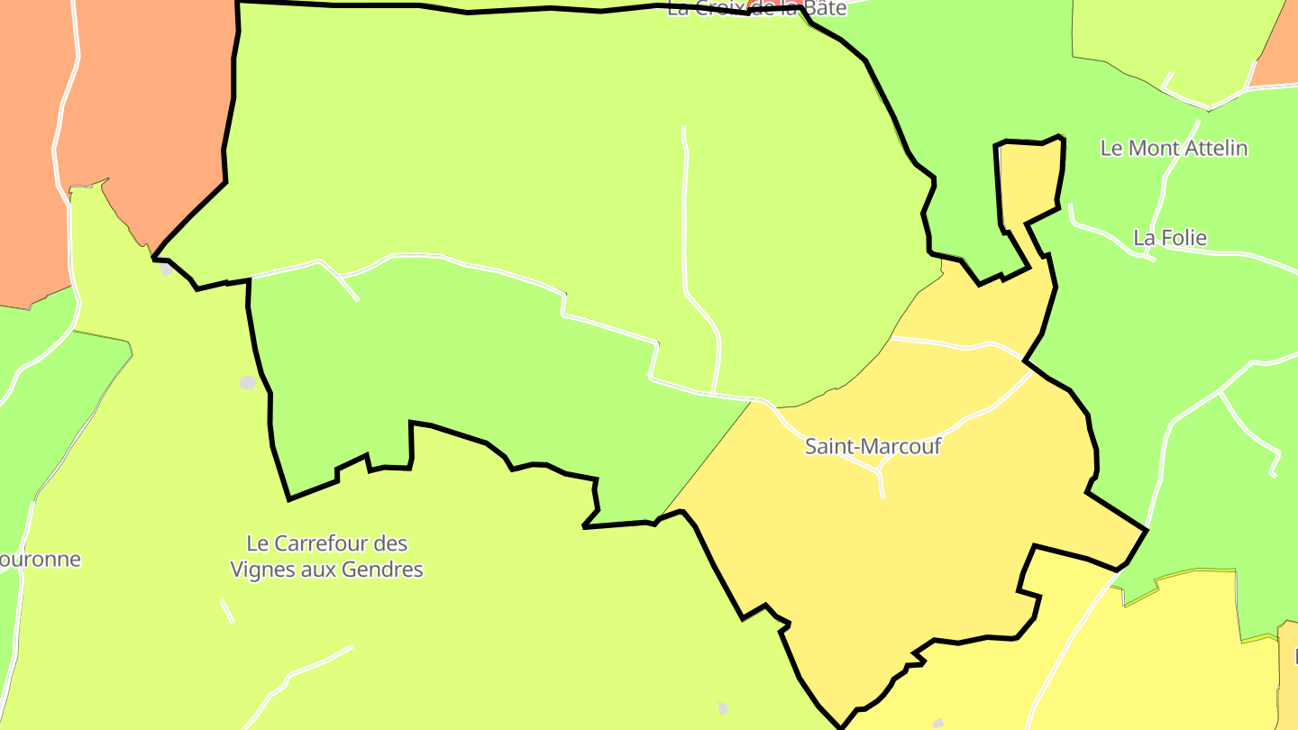 Carte des prix de l'immobilier Saint-Marcouf