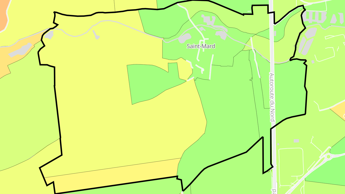 Carte des prix de l'immobilier Saint-Mard