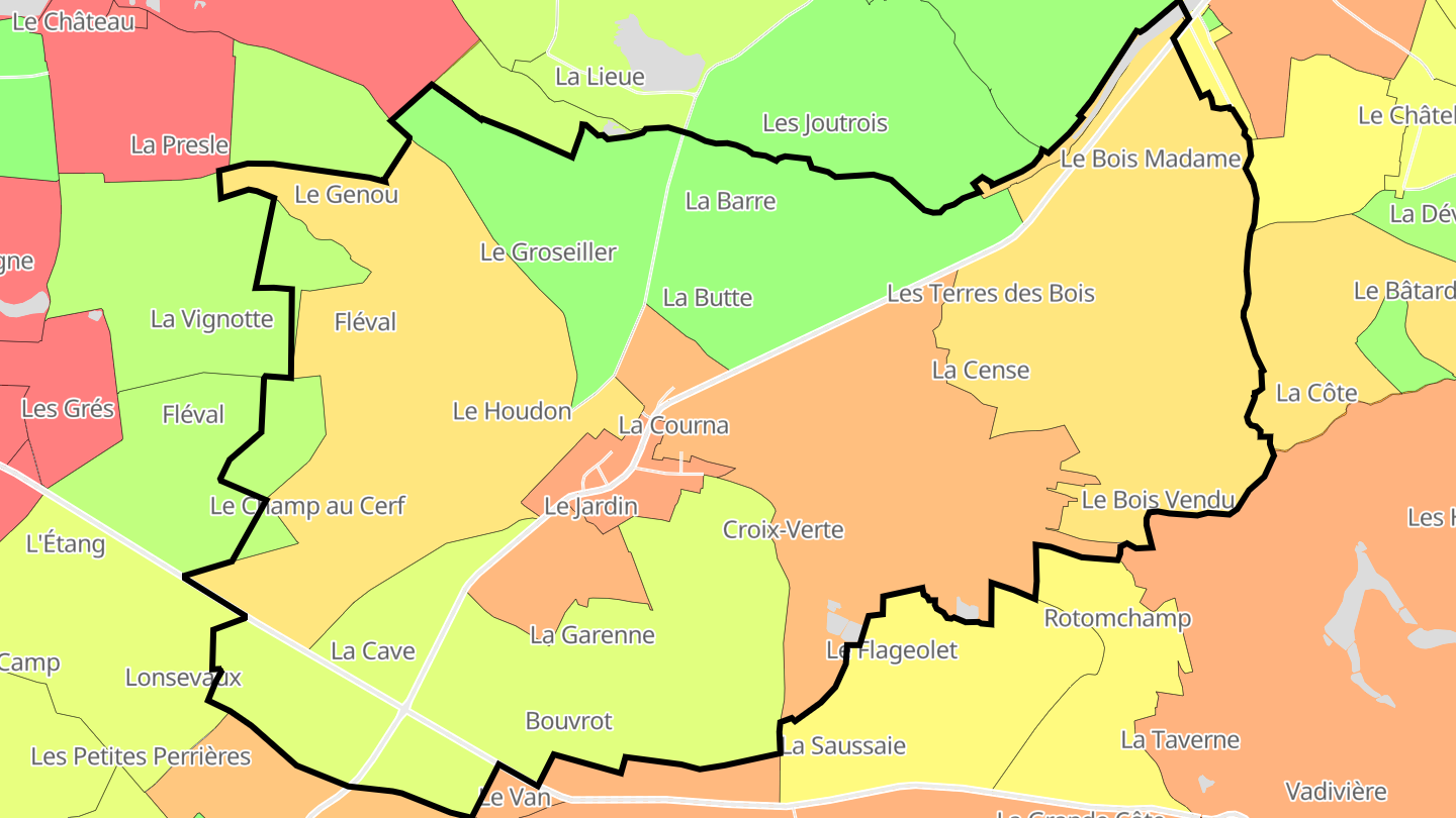 Carte des prix de l'immobilier Saint-Mard-sur-le-Mont
