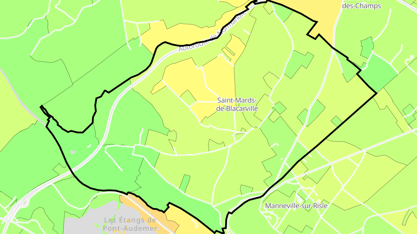 Carte des prix de l'immobilier Saint-Mards-de-Blacarville