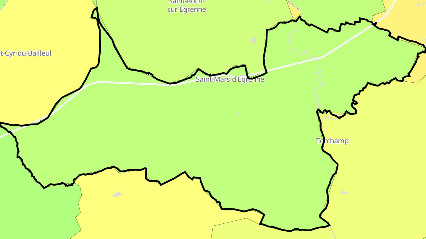 Carte des prix de l'immobilier Saint-Mars-d'Égrenne