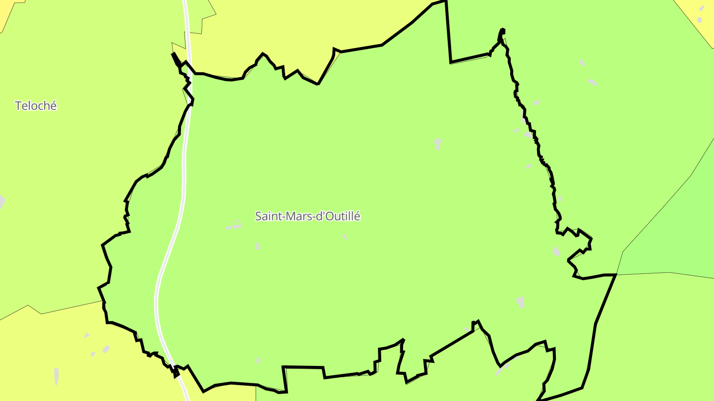 Carte des prix de l'immobilier Saint-Mars-d'Outillé