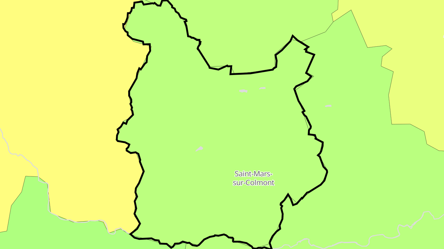 Carte des prix de l'immobilier Saint-Mars-sur-Colmont