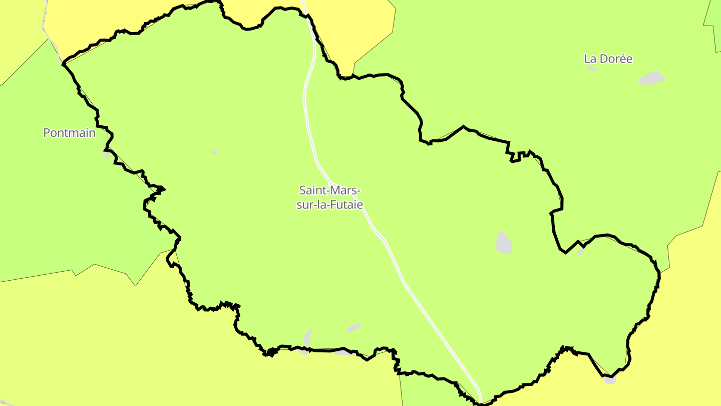 Carte des prix de l'immobilier Saint-Mars-sur-la-Futaie