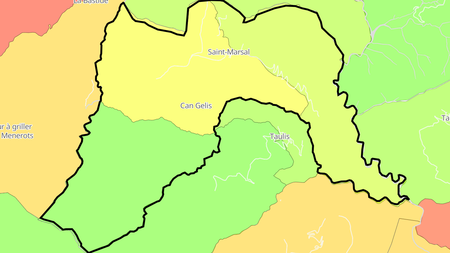 Carte des prix de l'immobilier Saint-Marsal