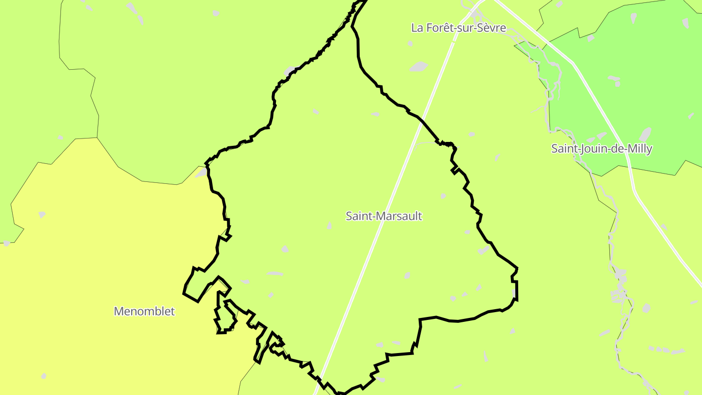 Carte des prix de l'immobilier Saint-Marsault