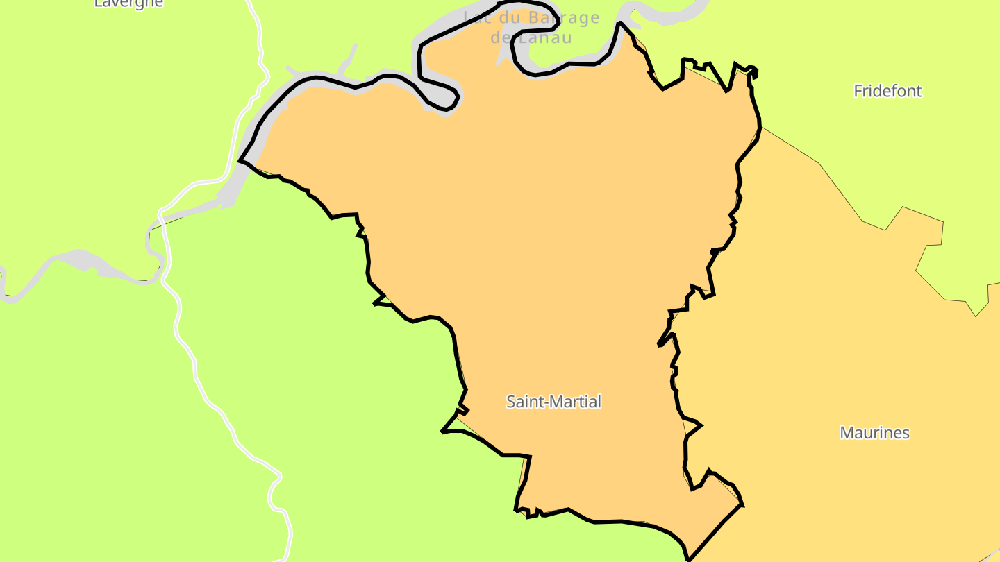 Carte des prix de l'immobilier Saint-Martial