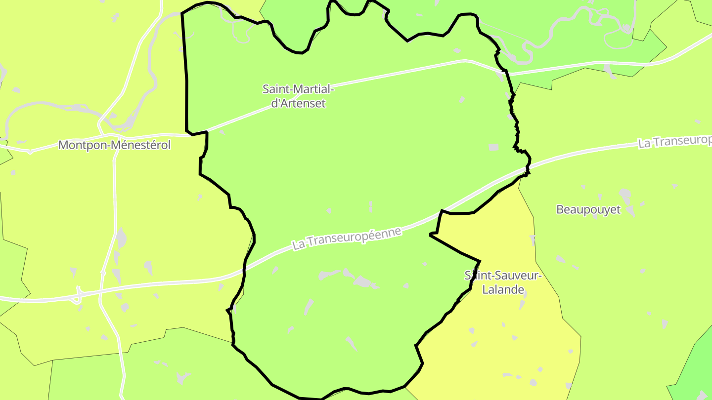 Carte des prix de l'immobilier Saint-Martial-d'Artenset