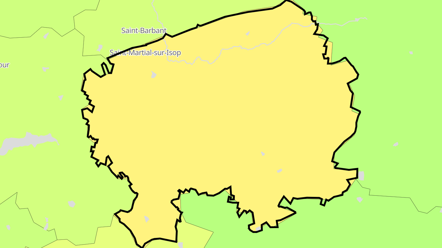 Carte des prix de l'immobilier Saint-Martial-sur-Isop