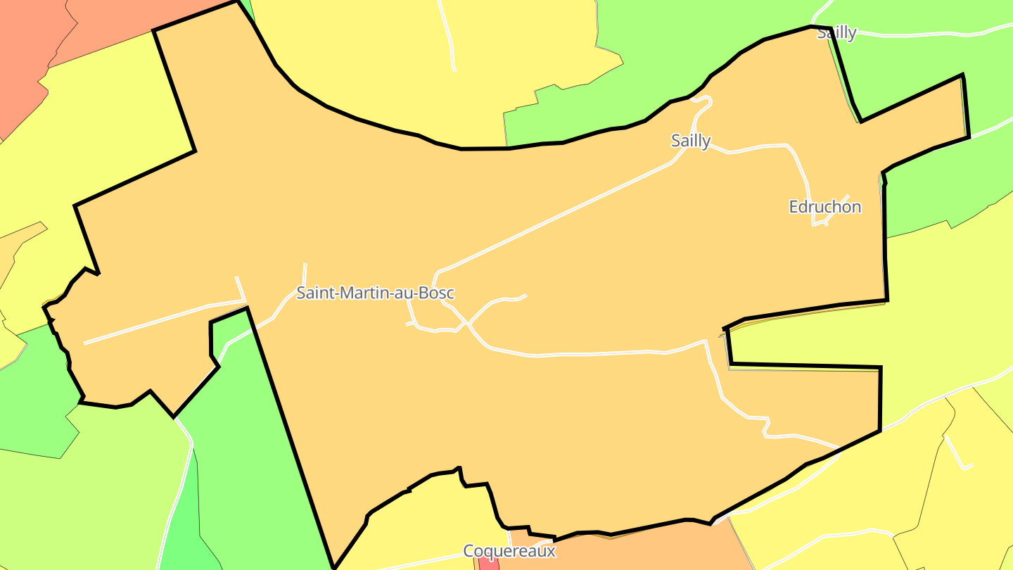 Carte des prix de l'immobilier Saint-Martin-au-Bosc