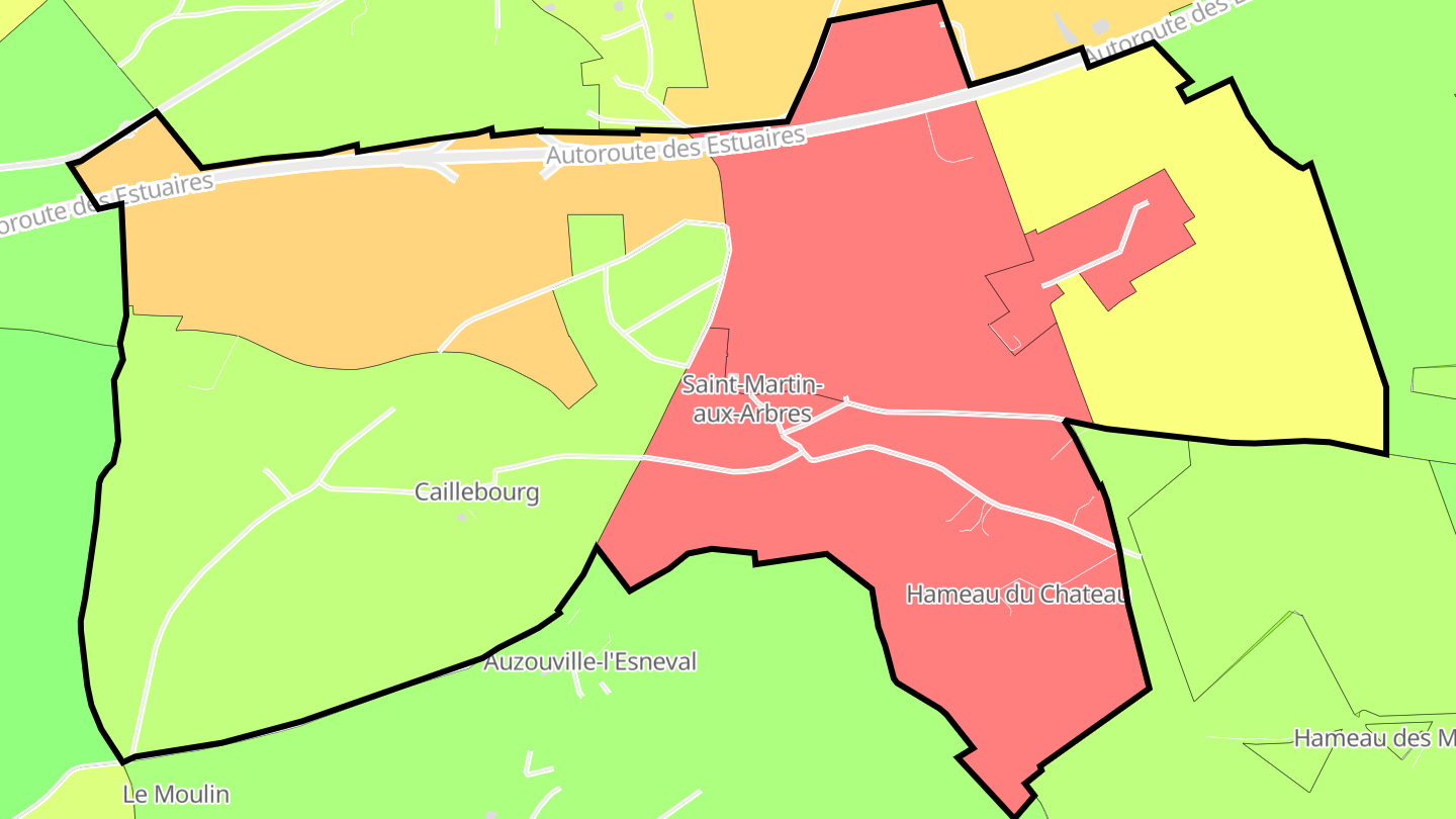 Carte des prix de l'immobilier Saint-Martin-aux-Arbres