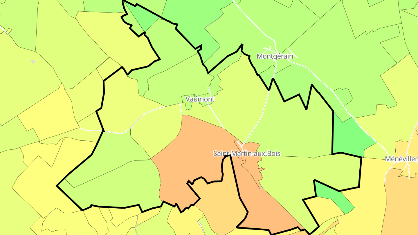 Carte des prix de l'immobilier Saint-Martin-aux-Bois