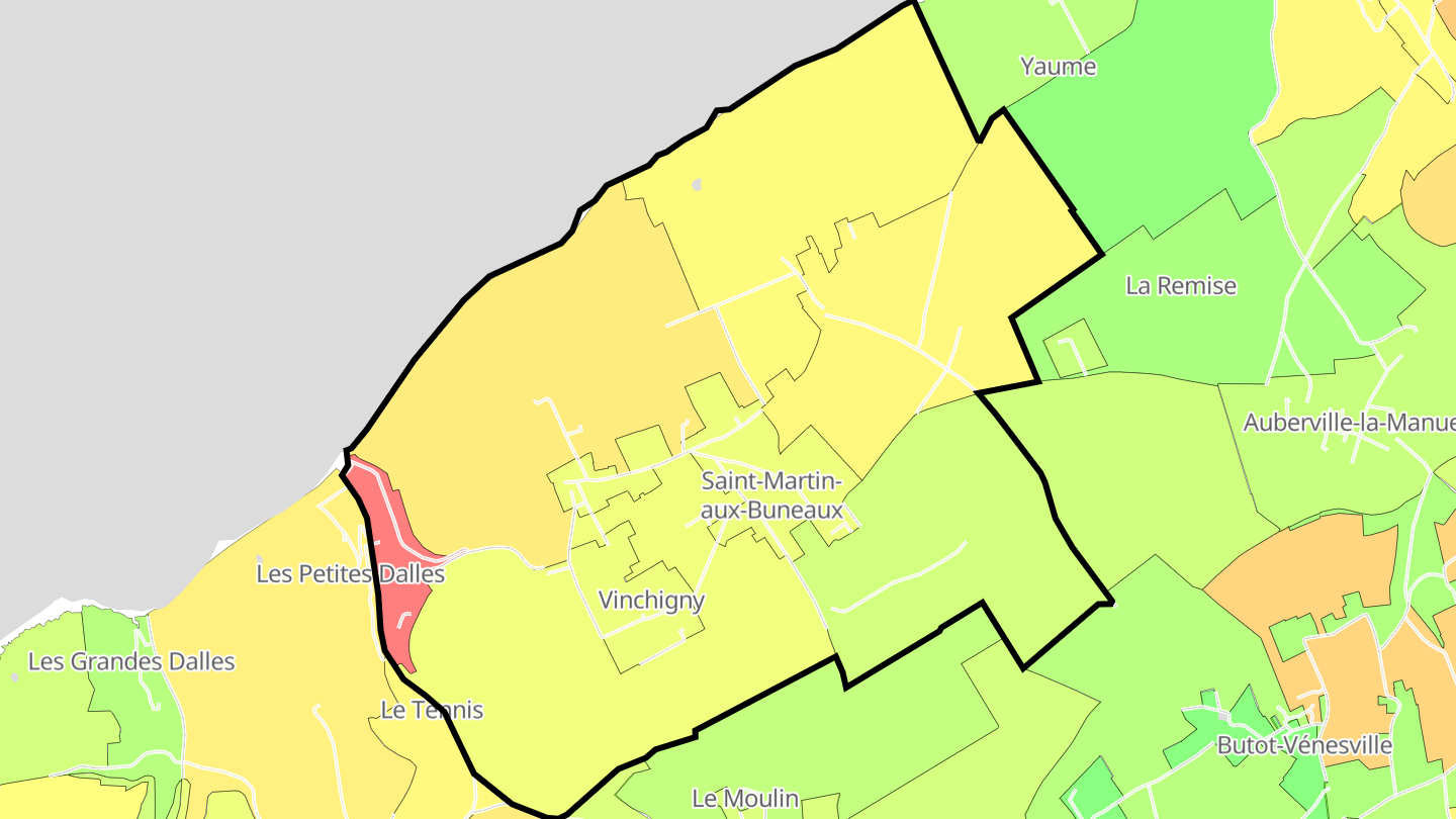 Carte des prix de l'immobilier Saint-Martin-aux-Buneaux