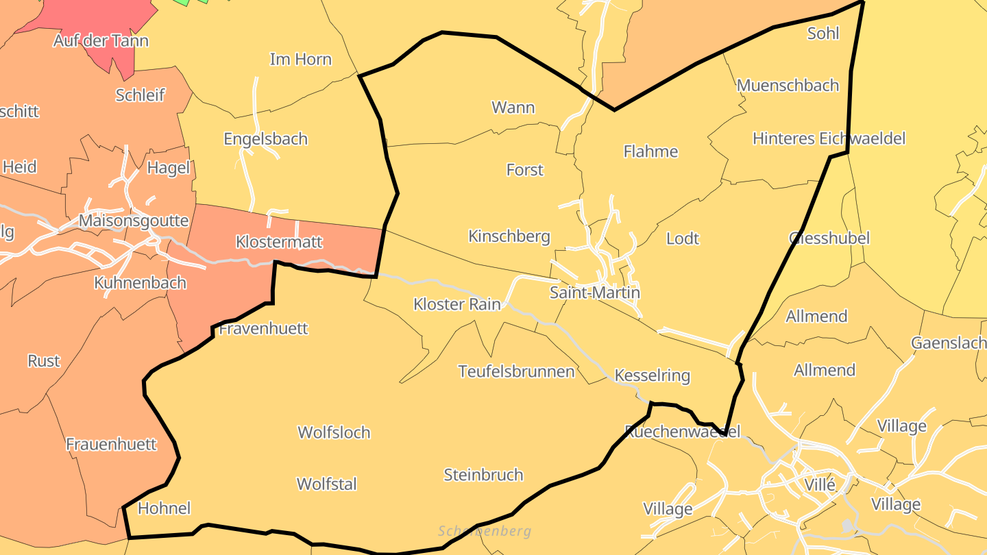 Carte des prix de l'immobilier Saint-Martin