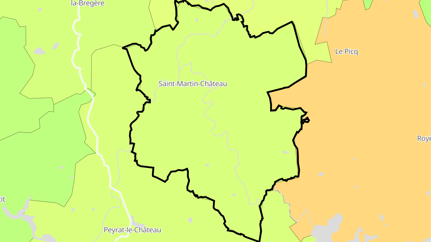 Carte des prix de l'immobilier Saint-Martin-Château