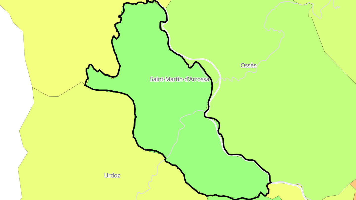 Carte des prix de l'immobilier Saint-Martin-d'Arrossa