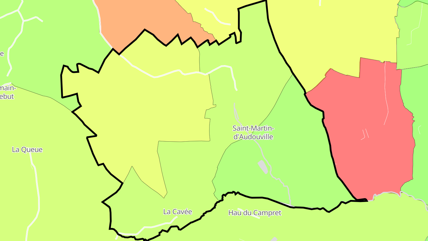 Carte des prix de l'immobilier Saint-Martin-d'Audouville
