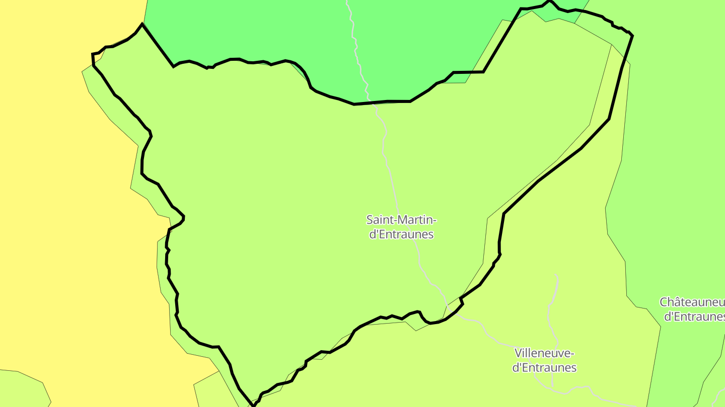 Carte des prix de l'immobilier Saint-Martin-d'Entraunes