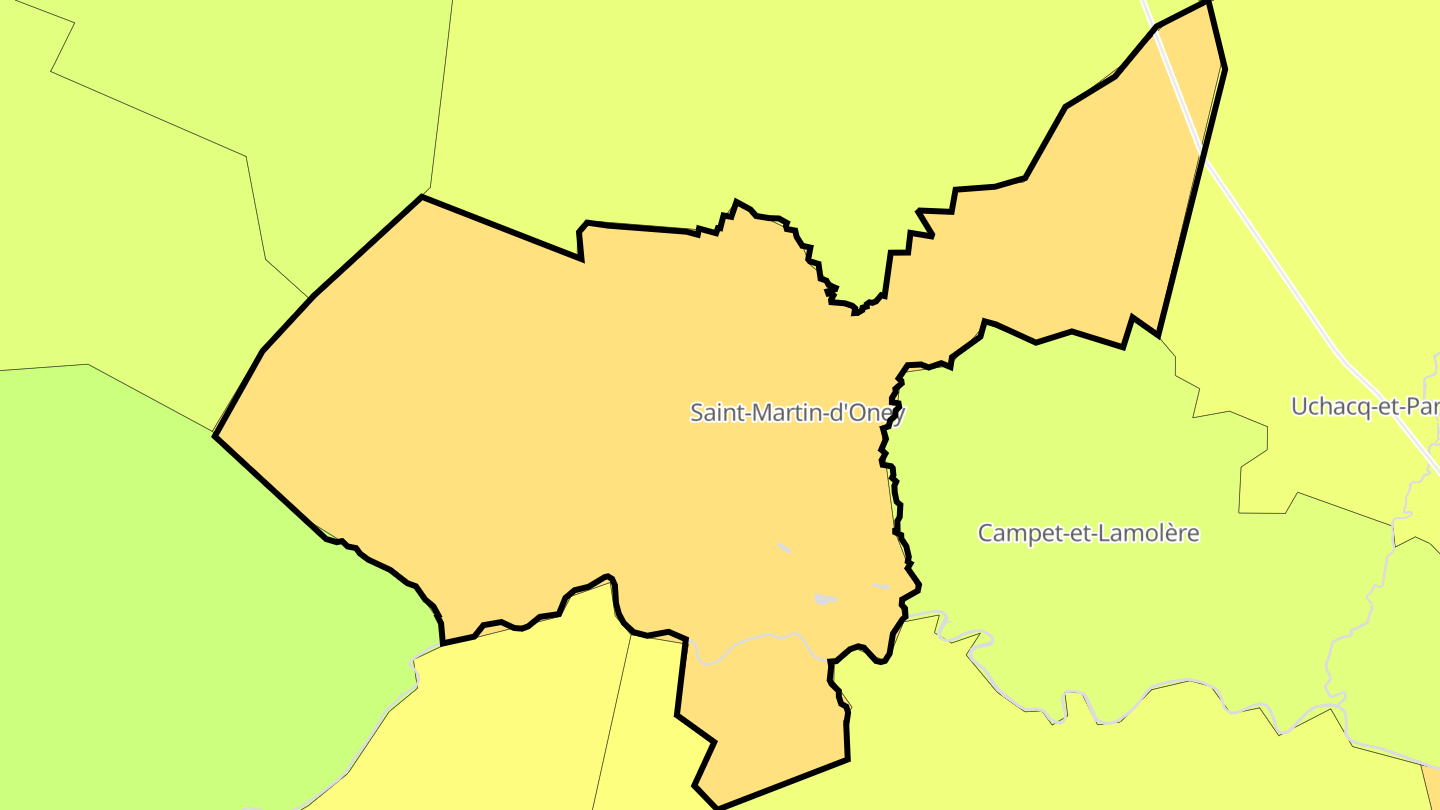 Carte des prix de l'immobilier Saint-Martin-d'Oney