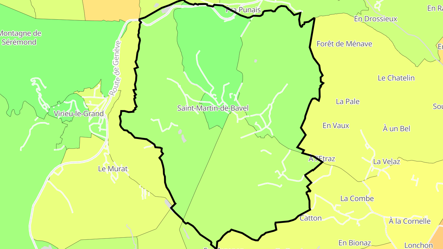 Carte des prix de l'immobilier Saint-Martin-de-Bavel
