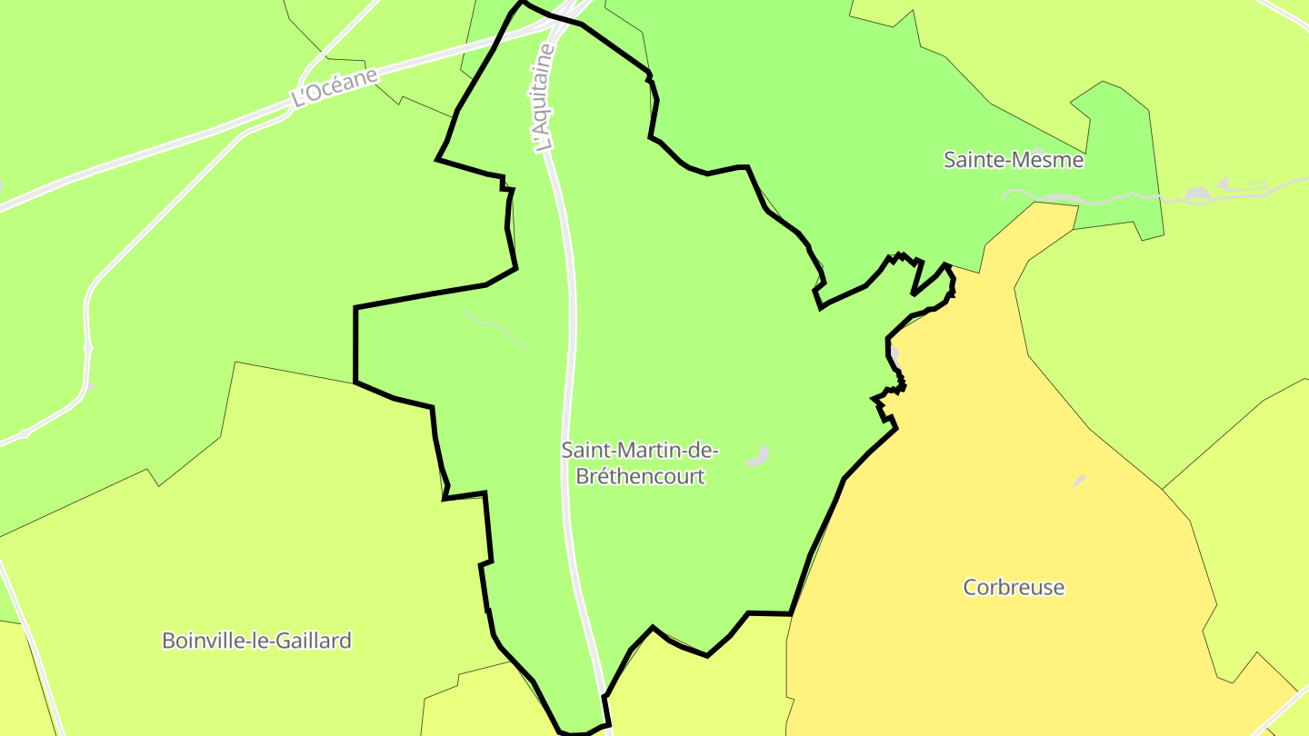 Carte des prix de l'immobilier Saint-Martin-de-Bréthencourt