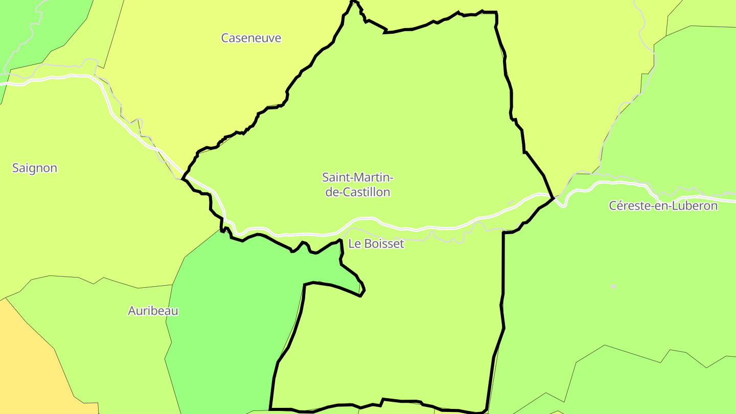 Carte des prix de l'immobilier Saint-Martin-de-Castillon