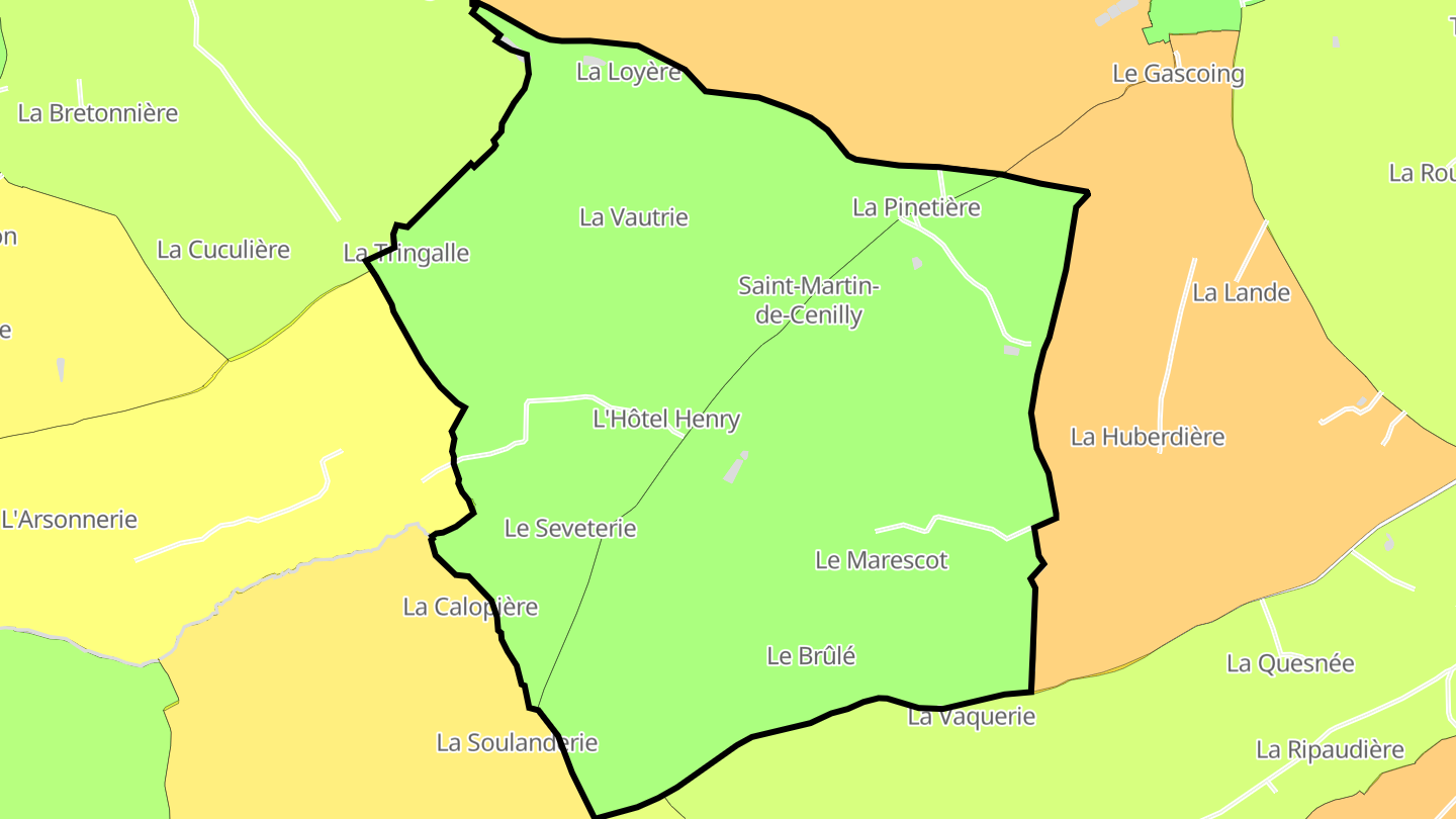 Carte des prix de l'immobilier Saint-Martin-de-Cenilly