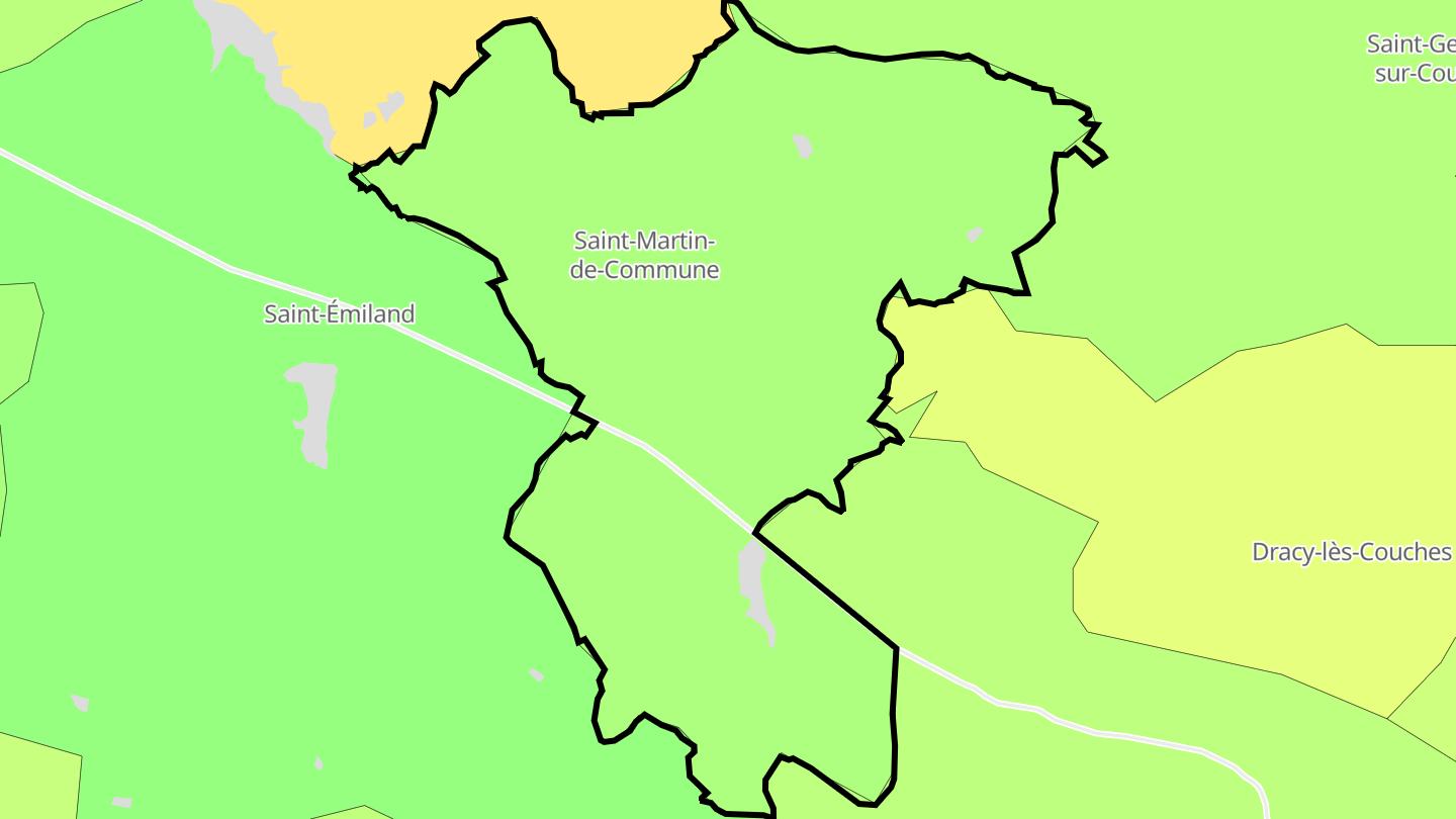 Carte des prix de l'immobilier Saint-Martin-de-Commune